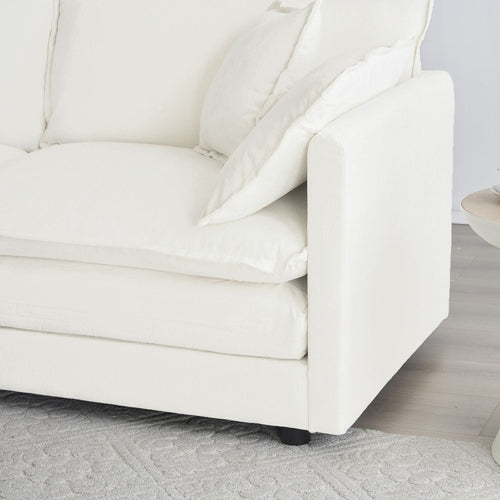 Modern Sofa Couch, 3 Piece Set Extra Deep Seat Sectional Sofa for