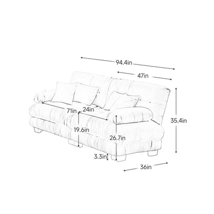 Cloud Couch 2 Seater Sofa for Living Room, Chenille 2 - Seat sofa with