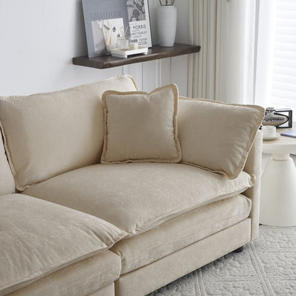 Modern Sofa Couch, 3 Piece Set Extra Deep Seat Sectional Sofa for