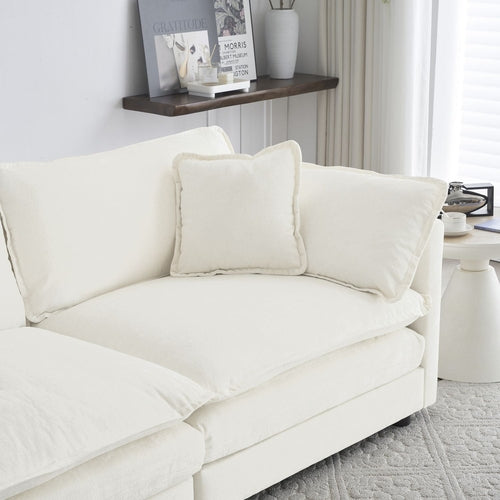 Modern Sofa Couch, 3 Piece Set Extra Deep Seat Sectional Sofa for