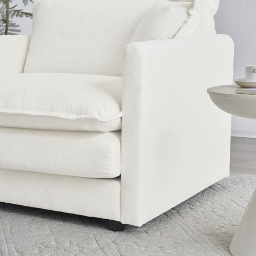 U-Shaped Sectional Sofa w/Reversible Footrest, 5-Seater Convertible