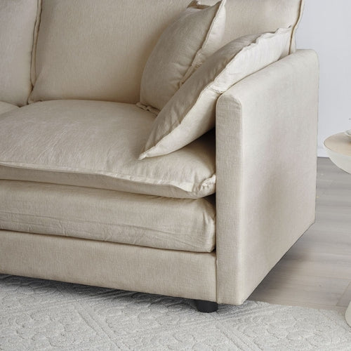 Modern Sofa Couch, 3 Piece Set Extra Deep Seat Sectional Sofa for