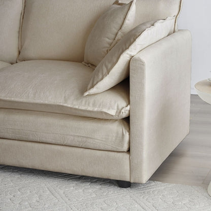 Modern Sofa Couch, 3 Piece Set Extra Deep Seat Sectional Sofa for