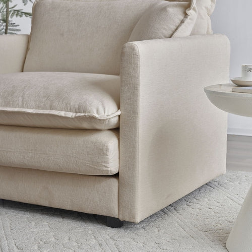 Modern Sofa Couch, 3 Piece Set Extra Deep Seat Sectional Sofa for