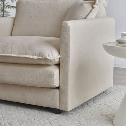 Modern Sofa Couch, 3 Piece Set Extra Deep Seat Sectional Sofa for