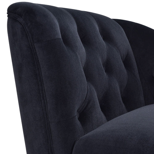 58" Velvet Chaise Lounge; Button Tufted Right Arm Facing Lounge Chair