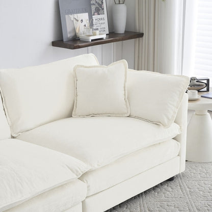 U-Shaped Sectional Sofa w/Reversible Footrest, 5-Seater Convertible