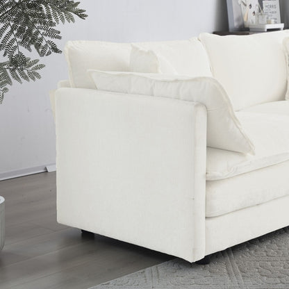 U-Shaped Sectional Sofa w/Reversible Footrest, 5-Seater Convertible