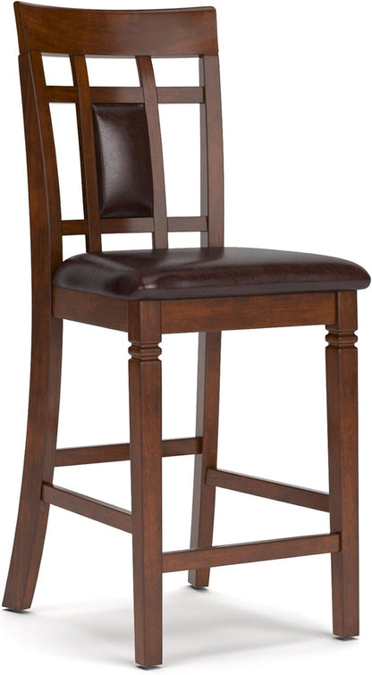 Counter Height Dining Set Brown With Table And 4 Barstools