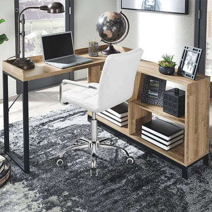 White Mid Back Office Task Chair With Adjustable Height And 360 Degree