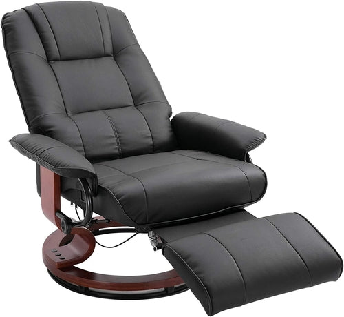 Manual Recliner Chair With Footrest And Swivel Base