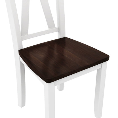 6-Piece Wood Dining Table Set with Long Bench and 4 Dining Chairs,