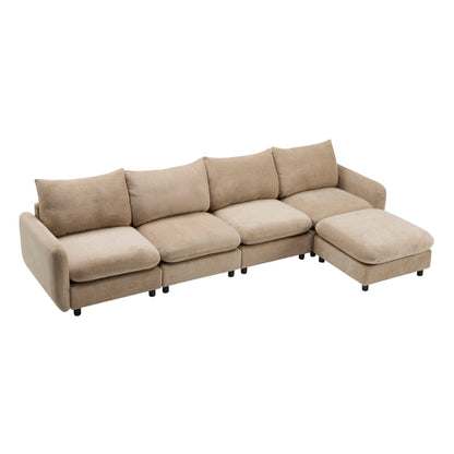 Modular Velvet Sectional Sofa Corner Chair – Convertible Upholstered
