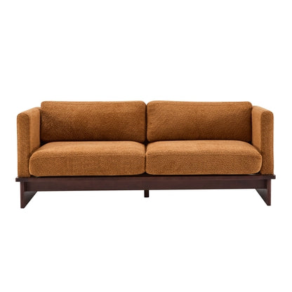 77" Modern Boucle Sofa – 3-Seater Upholstered Couch with Solid Wood