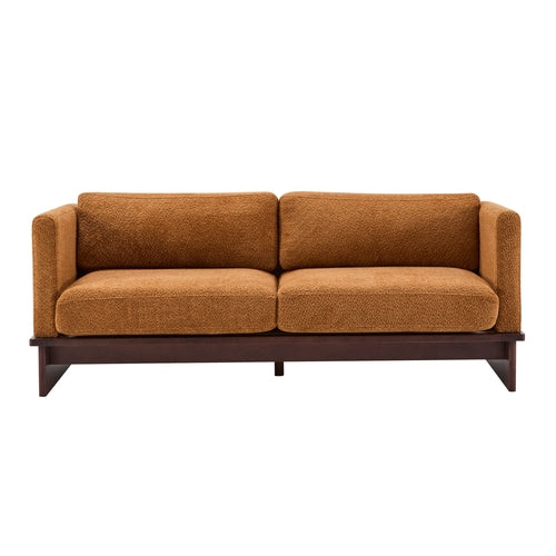 77" Modern Boucle Sofa – 3-Seater Upholstered Couch with Solid Wood