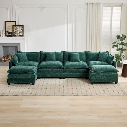 Cloud Sofa Modern Sectional Couch, Comfy Double Layer Upholstered Seat