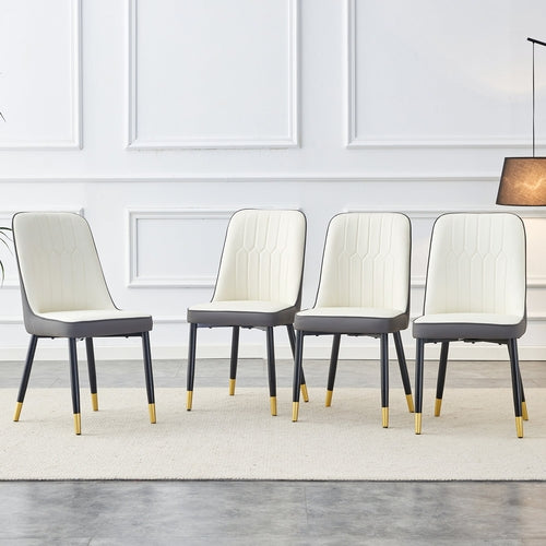 Modern Dining Chairs Set of 4 – PU Leather Upholstered Chairs with