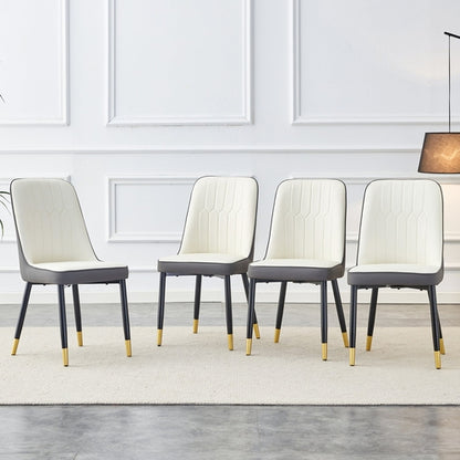 Modern Dining Chairs Set of 4 – PU Leather Upholstered Chairs with