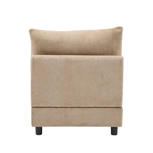 Modular Velvet Sectional Sofa Corner Chair – Convertible Upholstered