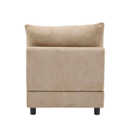 Modular Velvet Sectional Sofa Corner Chair – Convertible Upholstered