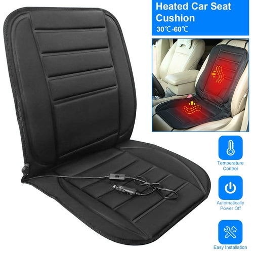 1Pc Heated Car Seat Cushion 12V Auto Seat Cover Warmer With Adjustable