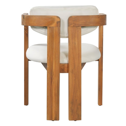 5-Piece Outdoor Acacia Wood Round Dining Set, Solid Wood Patio Table