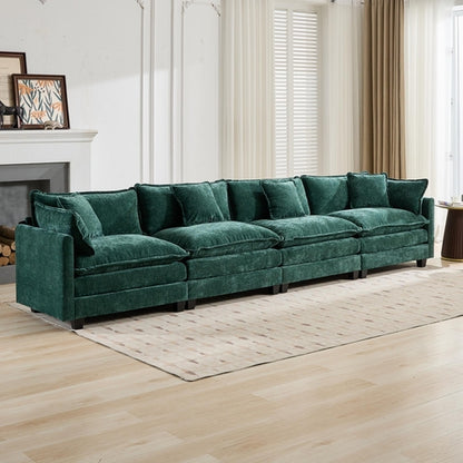 Cloud Sofa Modern Sectional Couch, Comfy Double Layer Upholstered Seat