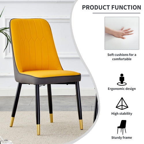 Modern Dining Chairs Set of 4 – PU Leather Upholstered Chairs with