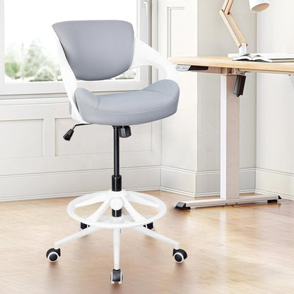 Ergonomic Drafting Chair With Lumbar Support Grey Office