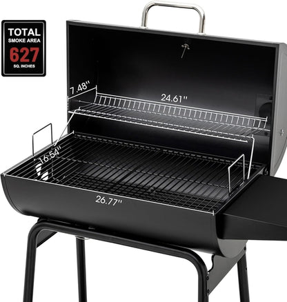 30 Inch Barrel Charcoal Grill With 627 Square Inches Cooking Space