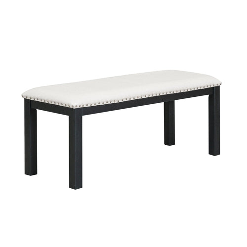Farmhouse 82inch 6-Piece Extendable Dining Table with Footrest, 4
