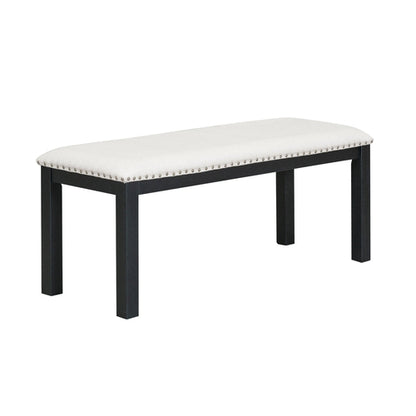 Farmhouse 82inch 6-Piece Extendable Dining Table with Footrest, 4