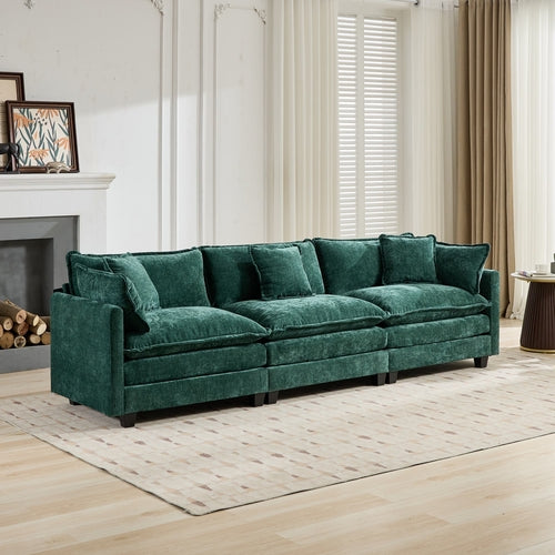 Cloud Sofa Modern Sectional Couch, Comfy Double Layer Upholstered Seat