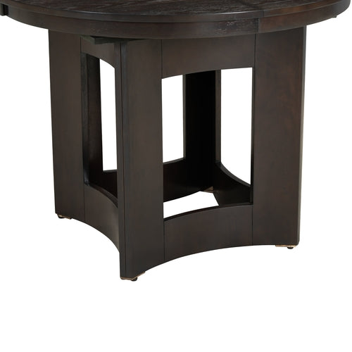 Farmhouse Extendable Round Dining Table Set for 4, 5-Piece Kitchen