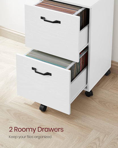 2 Drawer File Cabinet White Office Filing Cabinet For A4 And Letter