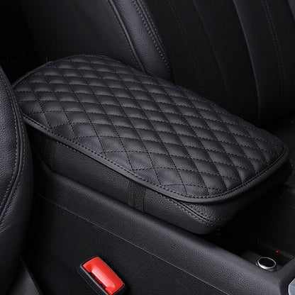 1Pc Car Armrest Pad Cover PU Leather Auto Center Console Seat Box
