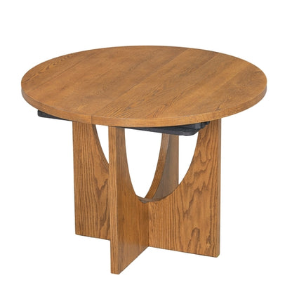 Modern 5-Piece Extendable Round Dining Table Set with 16.2inch