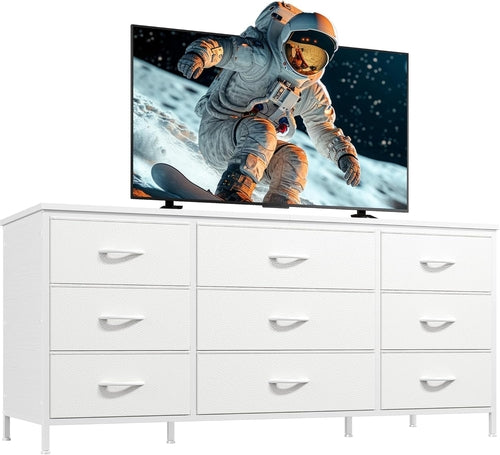 Dresser TV Stand with 9 Drawers for 60'' TV Stand for Bedroom Long