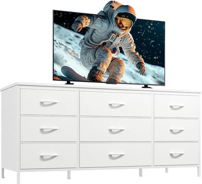 Dresser TV Stand with 9 Drawers for 60'' TV Stand for Bedroom Long