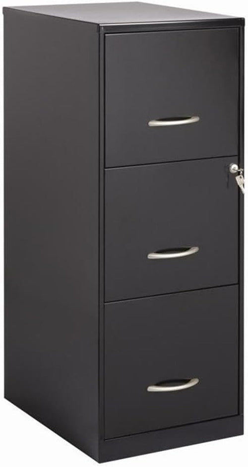 Cooper 3-Drawer Letter File Cabinet Black for Office