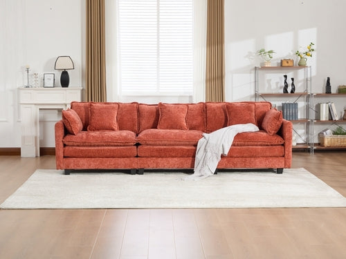 Cloud Sofa Modern Sectional Couch, Double Layer Upholstered Chenille
