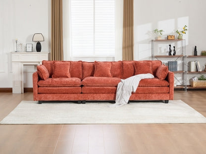 Cloud Sofa Modern Sectional Couch, Double Layer Upholstered Chenille