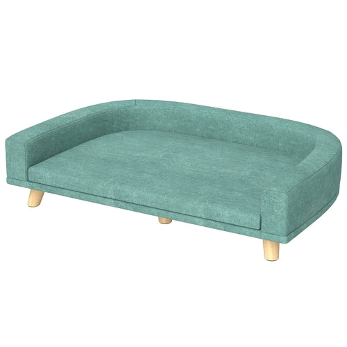 Dog Sofa Couch Bed with Washable Cushion for Large Dogs, Cats, Green