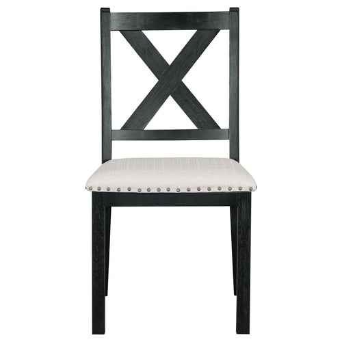 Farmhouse 82inch 6-Piece Extendable Dining Table with Footrest, 4