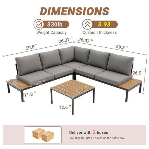 Outdoor Patio Furniture Handcrafted Sofa Set