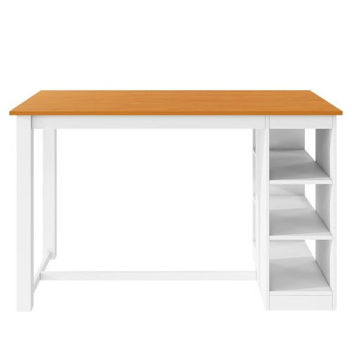 60'Lx30'W Solid Wood Farmhouse Counter Height Dining Table Set with