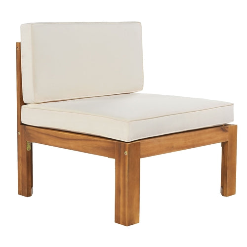 Outdoor Backyard Patio Wood 5-Piece Sectional Sofa Seating Group Set