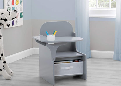 Mysize Chair Desk With Removable Cup Holder Grey Bin