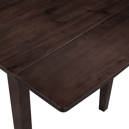 3-Piece Wood Drop Leaf Breakfast Nook Dining Table Set with 2 X-back
