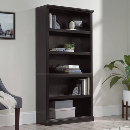 Estate Black 5 Shelf Bookcase 35.28 x 13.23 x 69.76 Inches